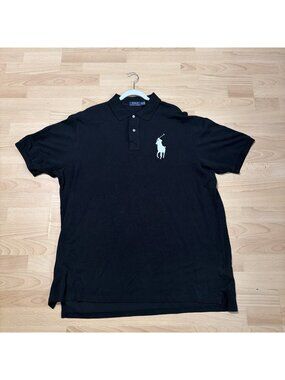 Polo Ralph Lauren Big Pony BLACK Polo Men’s Shirt  2XLT